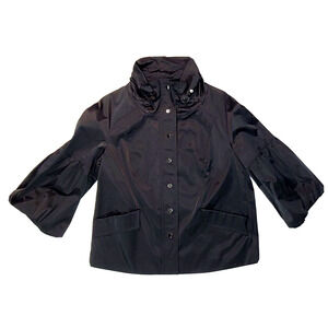 Carlisle Black Sheen Bubble Sleeve Cape Jacket Women's Size 10